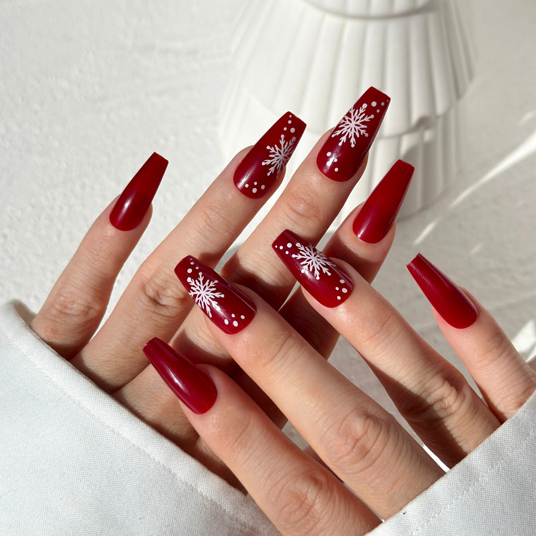 Christmas - Burgundy Snowflake