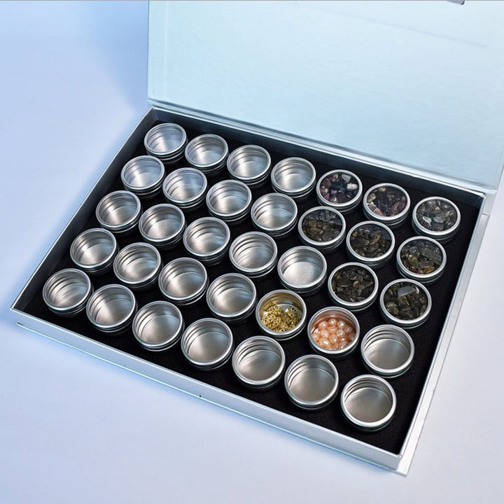 Organizer Crystal Display Box + 35 Jar & Insert Tray